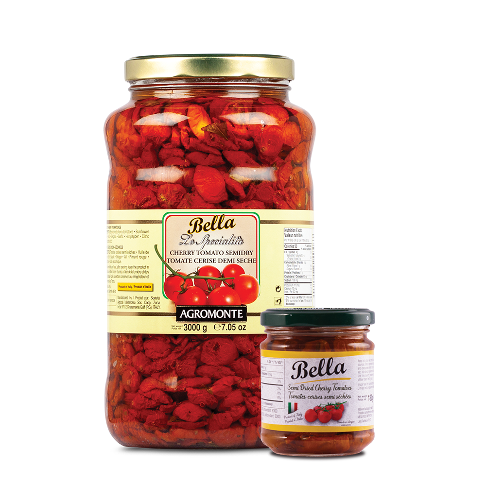 Bella Semi-dried Cherry Tomatoes in oil - 3L Single