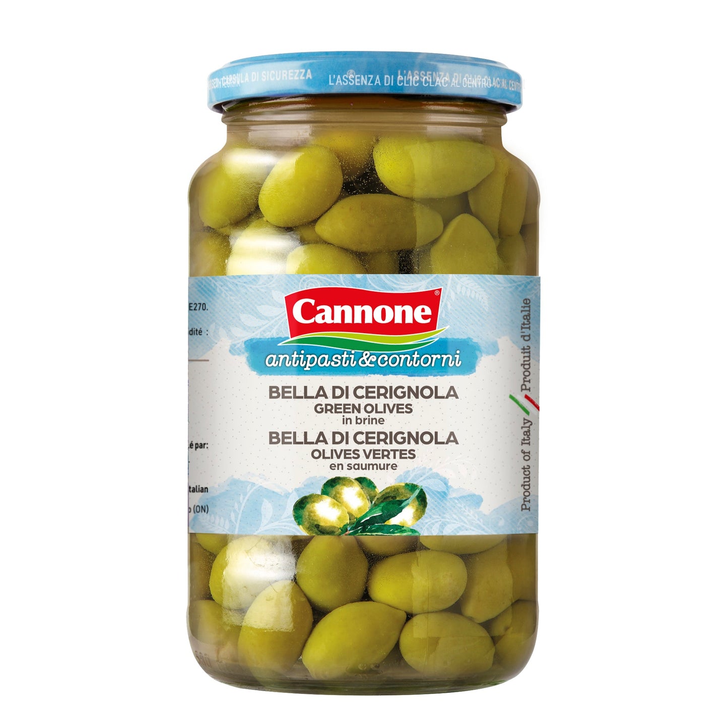 Cannone Premium Bella di Cerignola Green Olives - Case (12)
